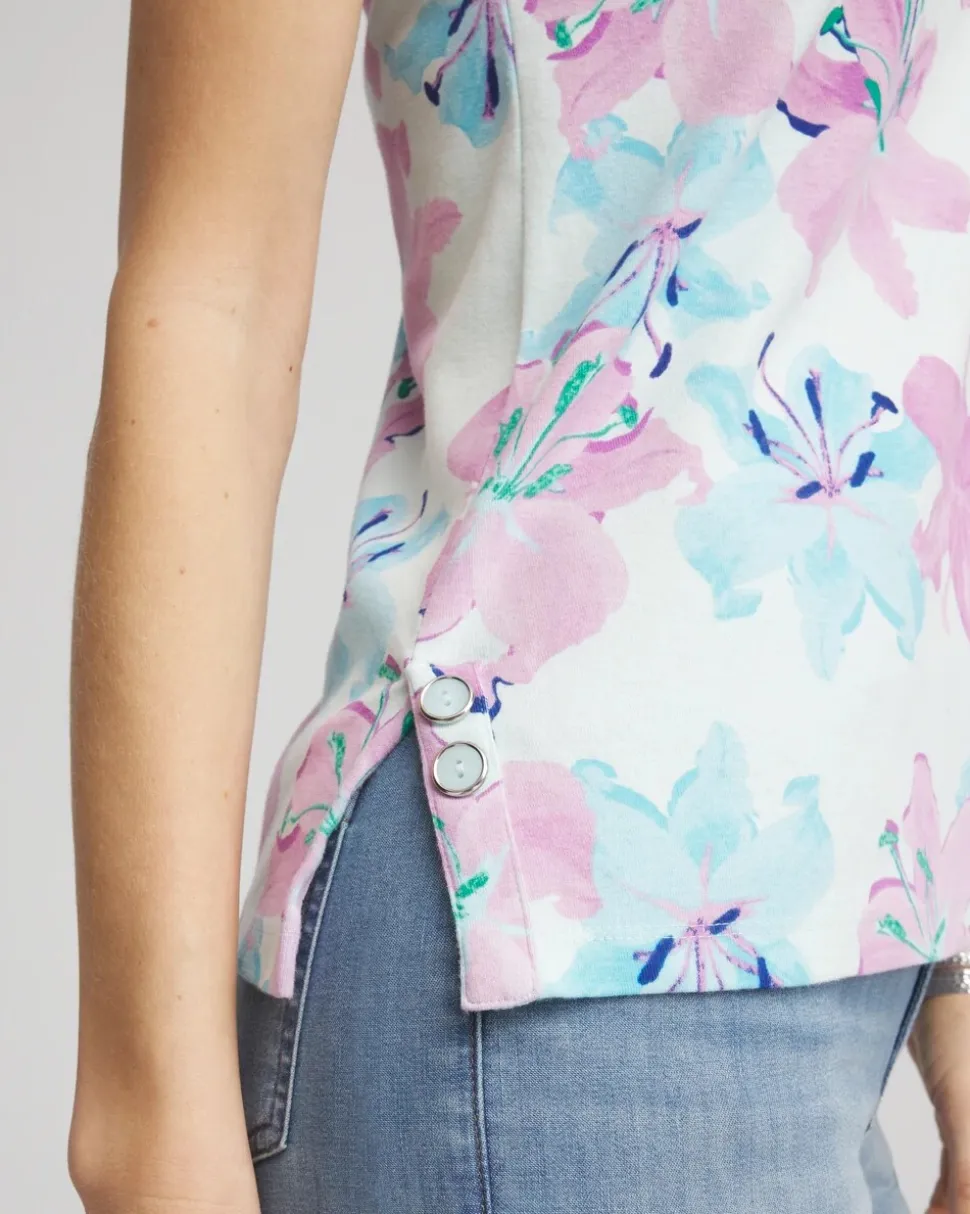 Floral Sleeveless V-Neck Tank