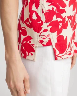 Floral Sleeveless V-Neck Tunic