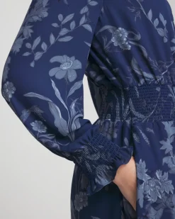 Floral Smocked Waist Ruffle Dress