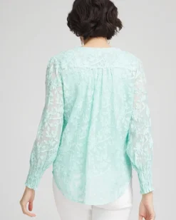 Floral Soutache V-Neck Blouse
