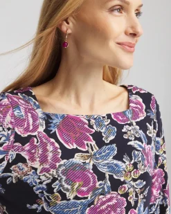 Floral Square Neck Tunic