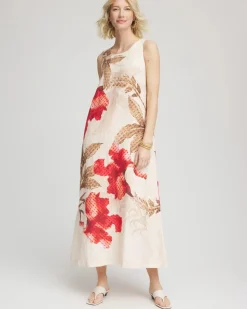 Floral Tank Linen Maxi Dress