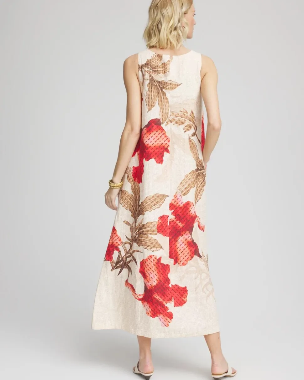 Floral Tank Linen Maxi Dress
