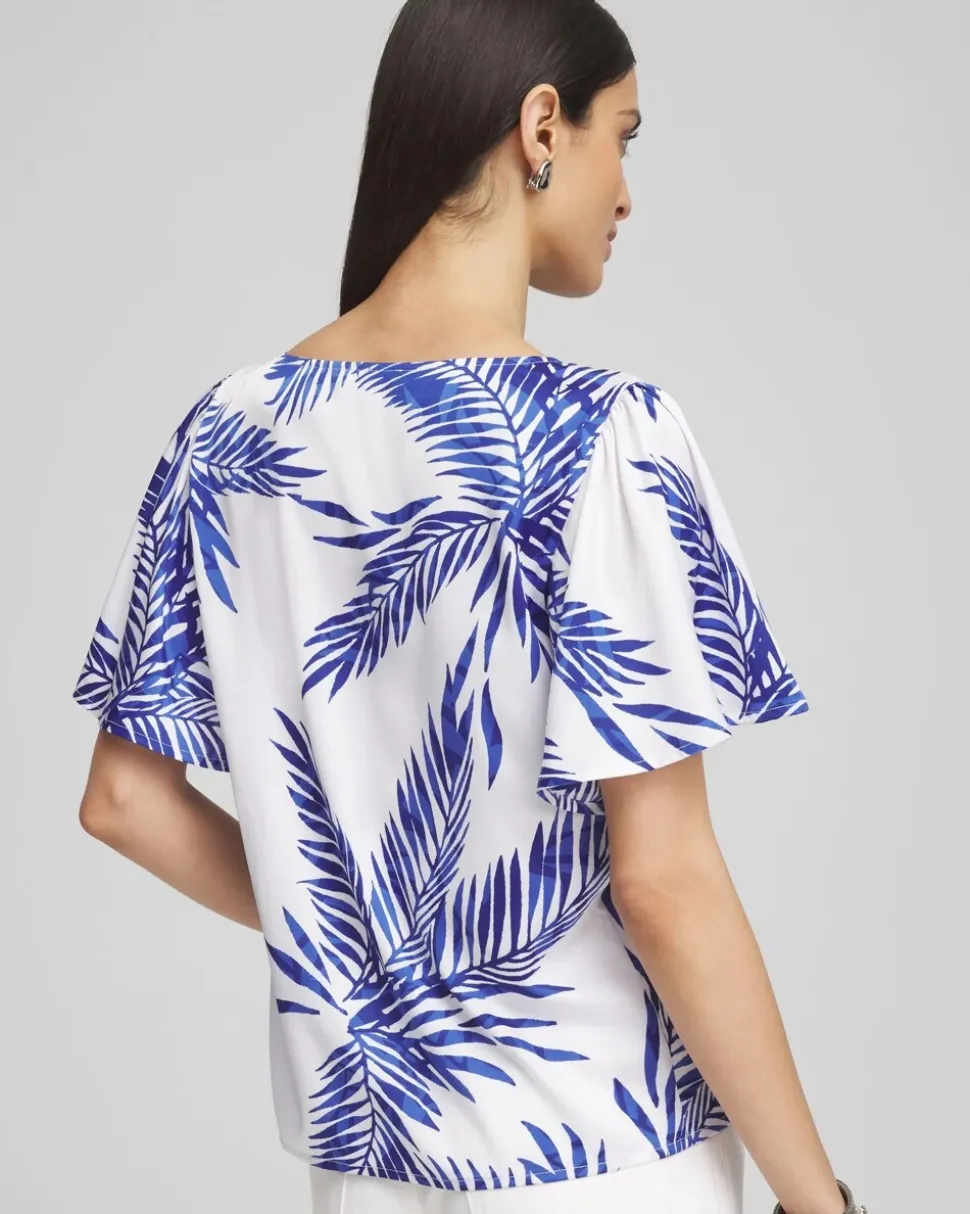 Flutter Sleeve Satin Top