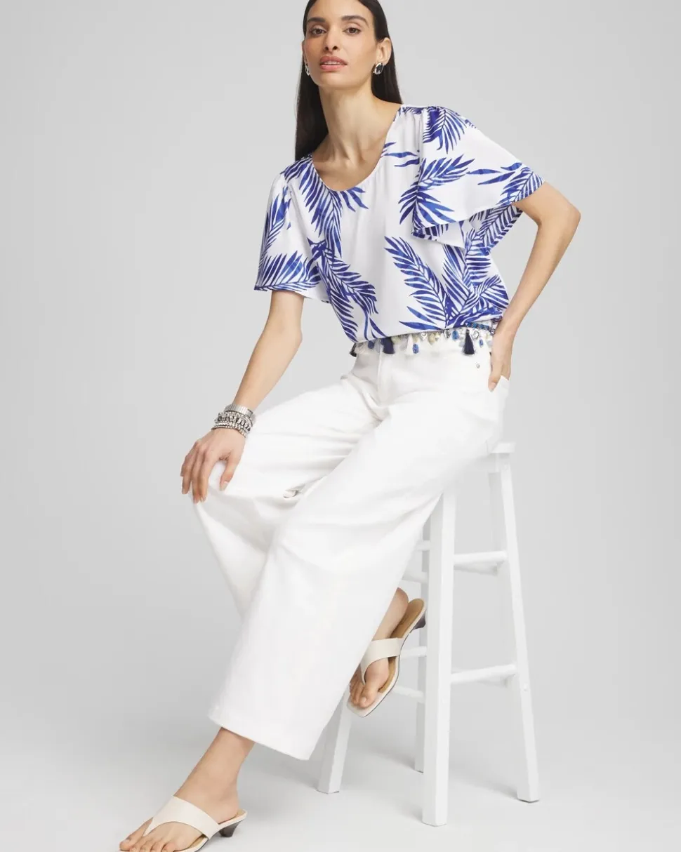 Flutter Sleeve Satin Top
