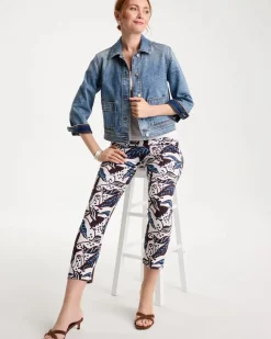 Forest Print Brigitte™ Slim Pull-On Crop Pant