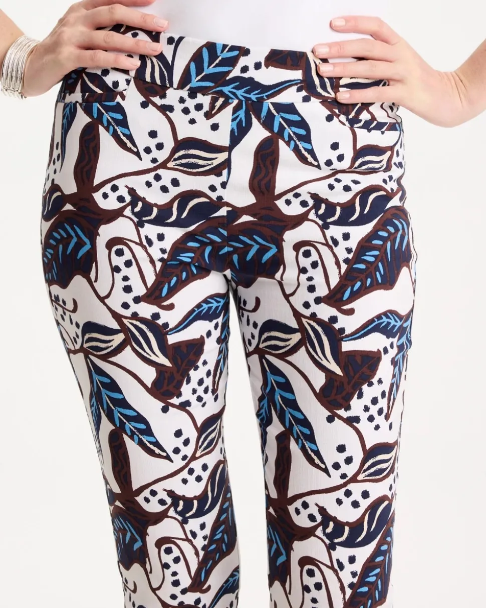 Forest Print Brigitte™ Slim Pull-On Crop Pant