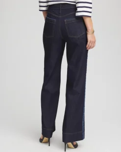 Frayed High-Rise Wide-Leg Jeans
