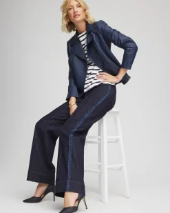 Frayed High-Rise Wide-Leg Jeans