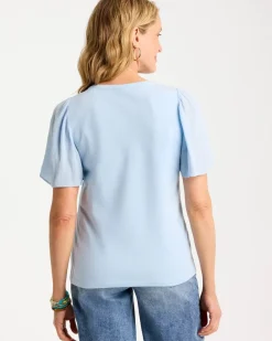 Gauze Sleeve Soft-Stretch Tee