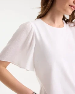Gauze Sleeve Soft-Stretch Tee