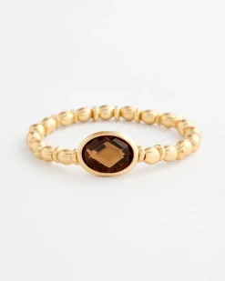 Gemmy Goldtone Stretch Bracelet
