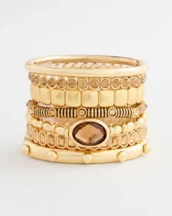 Gemmy Goldtone Stretch Bracelet
