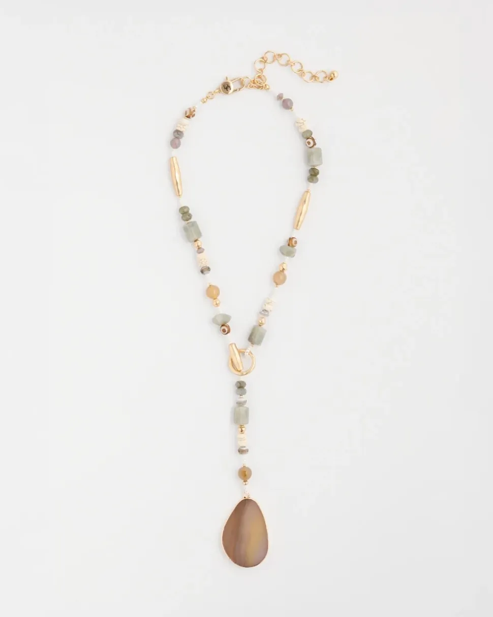 Genuine Stone Y-Necklace