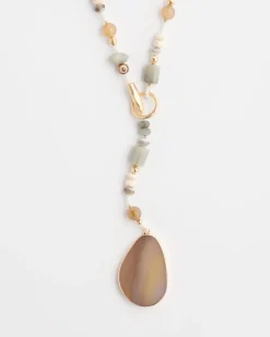 Genuine Stone Y-Necklace