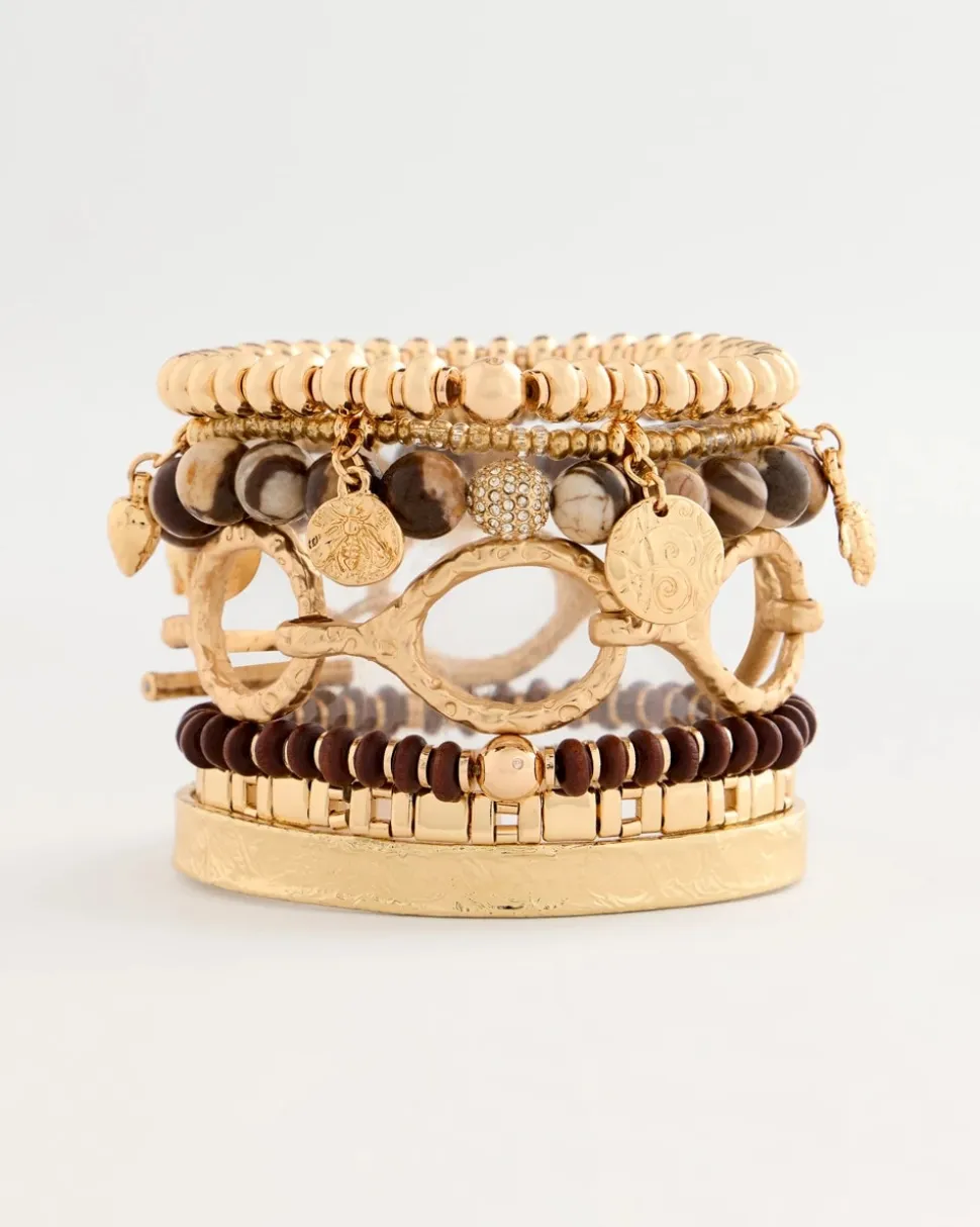 Genuine Zebra Jade Stone Stretch Bracelet