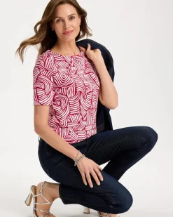 Geo Pima Elbow Sleeve Tee