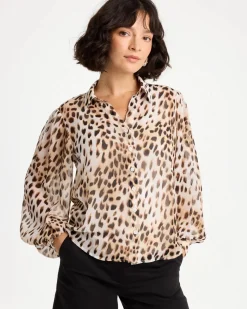 Georgette Animal Print Blouse