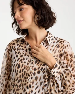 Georgette Animal Print Blouse