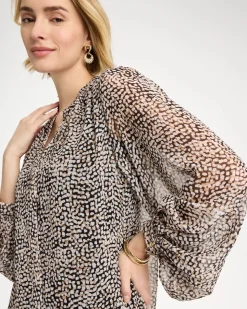 Georgette Printed Squares Blouse