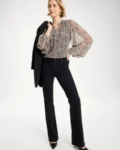 Georgette Printed Squares Blouse