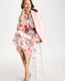 Georgette Trapunto Pullover Dress