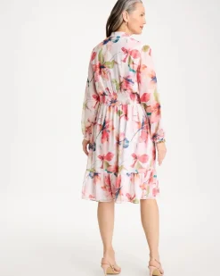 Georgette Trapunto Pullover Dress