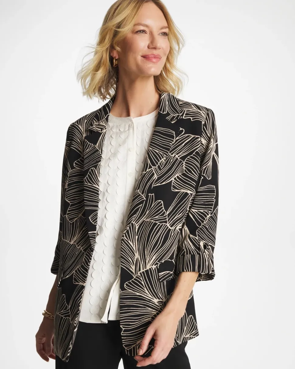 Ginkgo Crepe Blazer