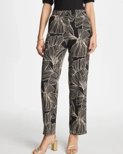 Ginkgo Crepe Tapered Ankle Pants