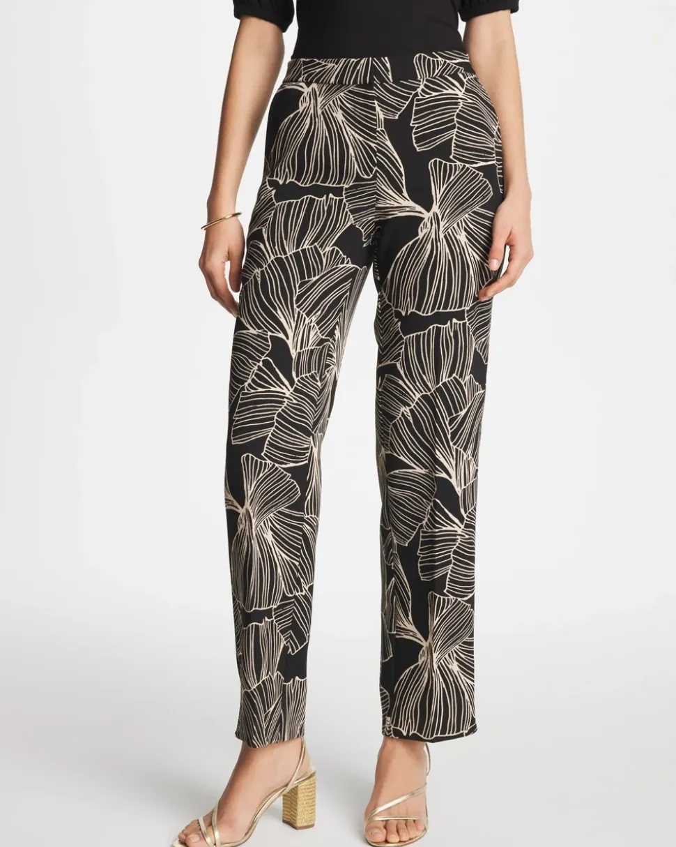 Ginkgo Crepe Tapered Ankle Pants