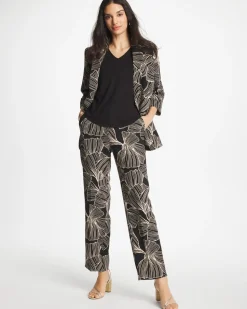 Ginkgo Crepe Tapered Ankle Pants