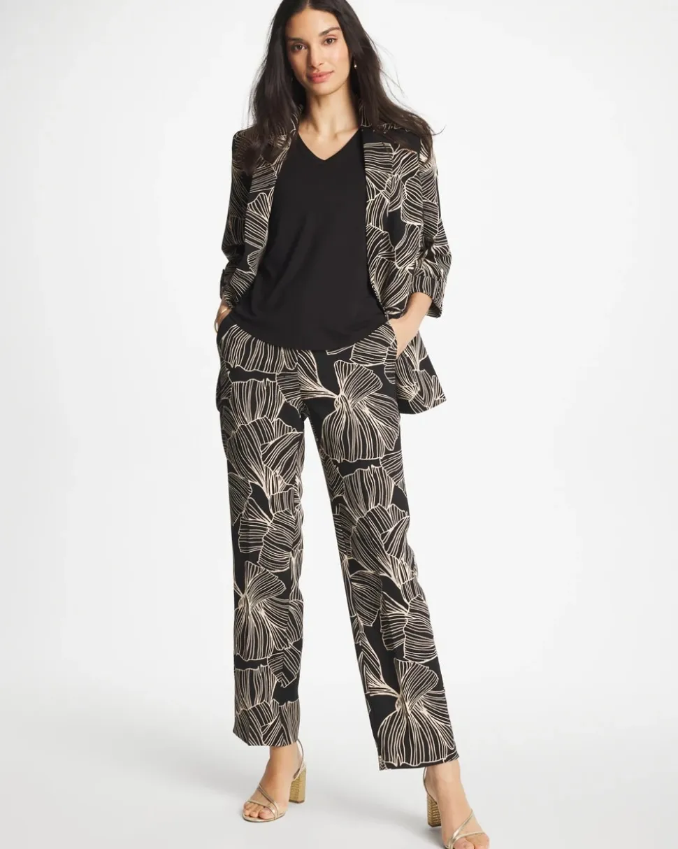 Ginkgo Crepe Tapered Ankle Pants