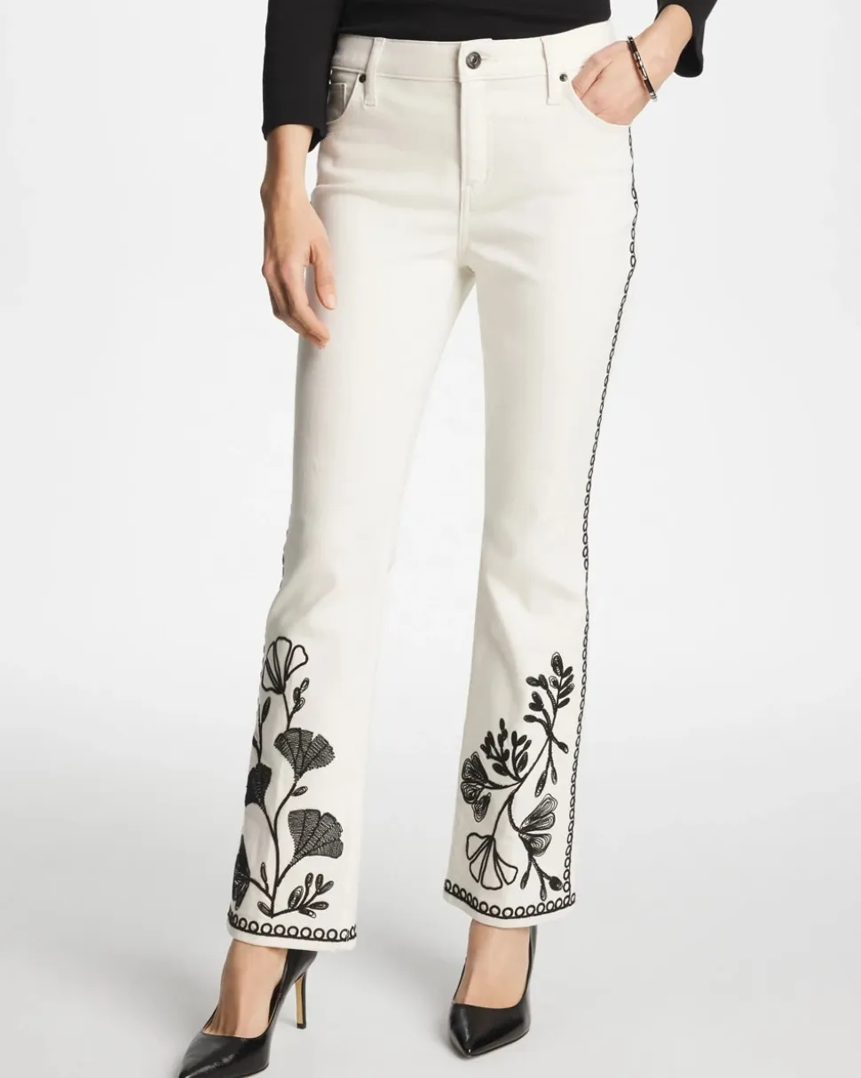 Ginkgo Girlfriend Cropped Flared Jeans