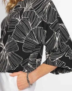 Ginkgo Matte Jersey Bubble Hem Top
