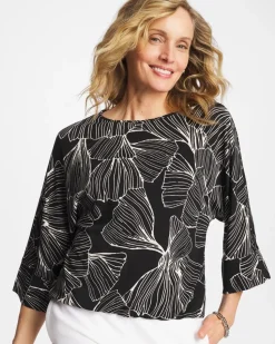 Ginkgo Matte Jersey Bubble Hem Top