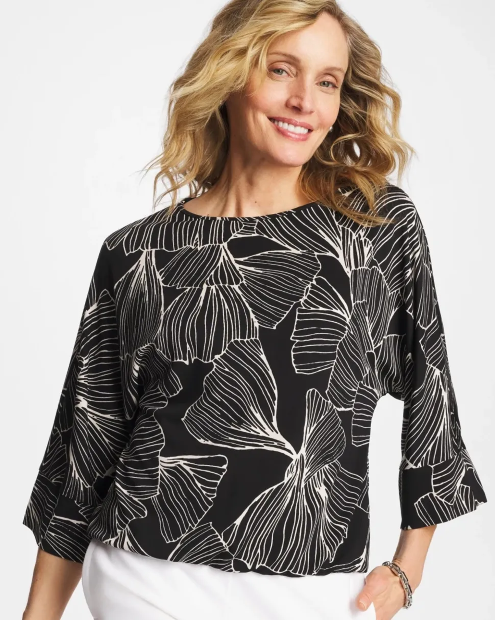 Ginkgo Matte Jersey Bubble Hem Top