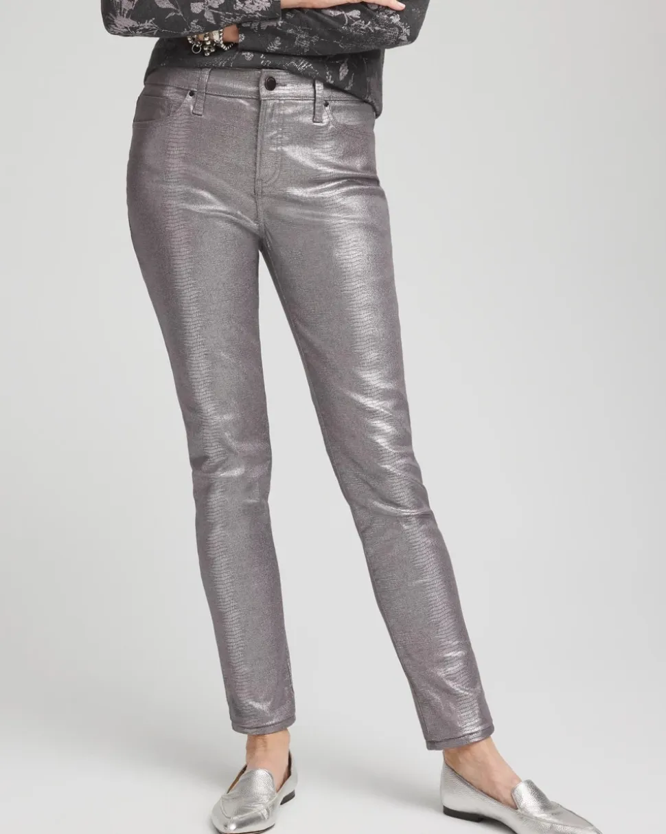 Girlfriend Coated Ankle Jeans