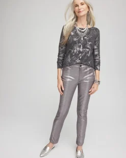 Girlfriend Coated Ankle Jeans