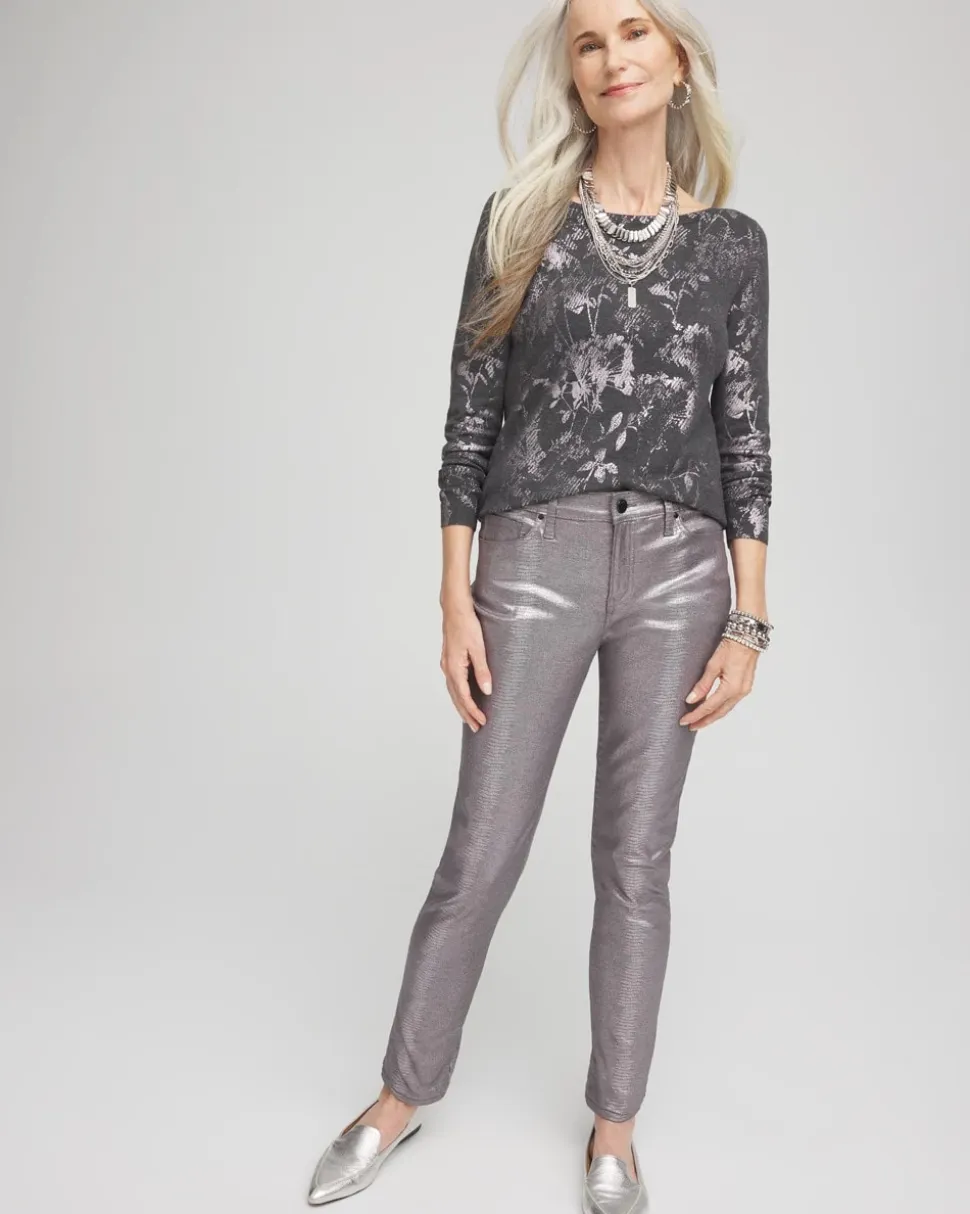 Girlfriend Coated Ankle Jeans