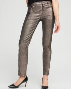 Girlfriend Coated Ankle Jeans