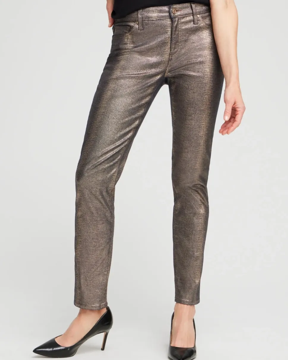 Girlfriend Coated Ankle Jeans