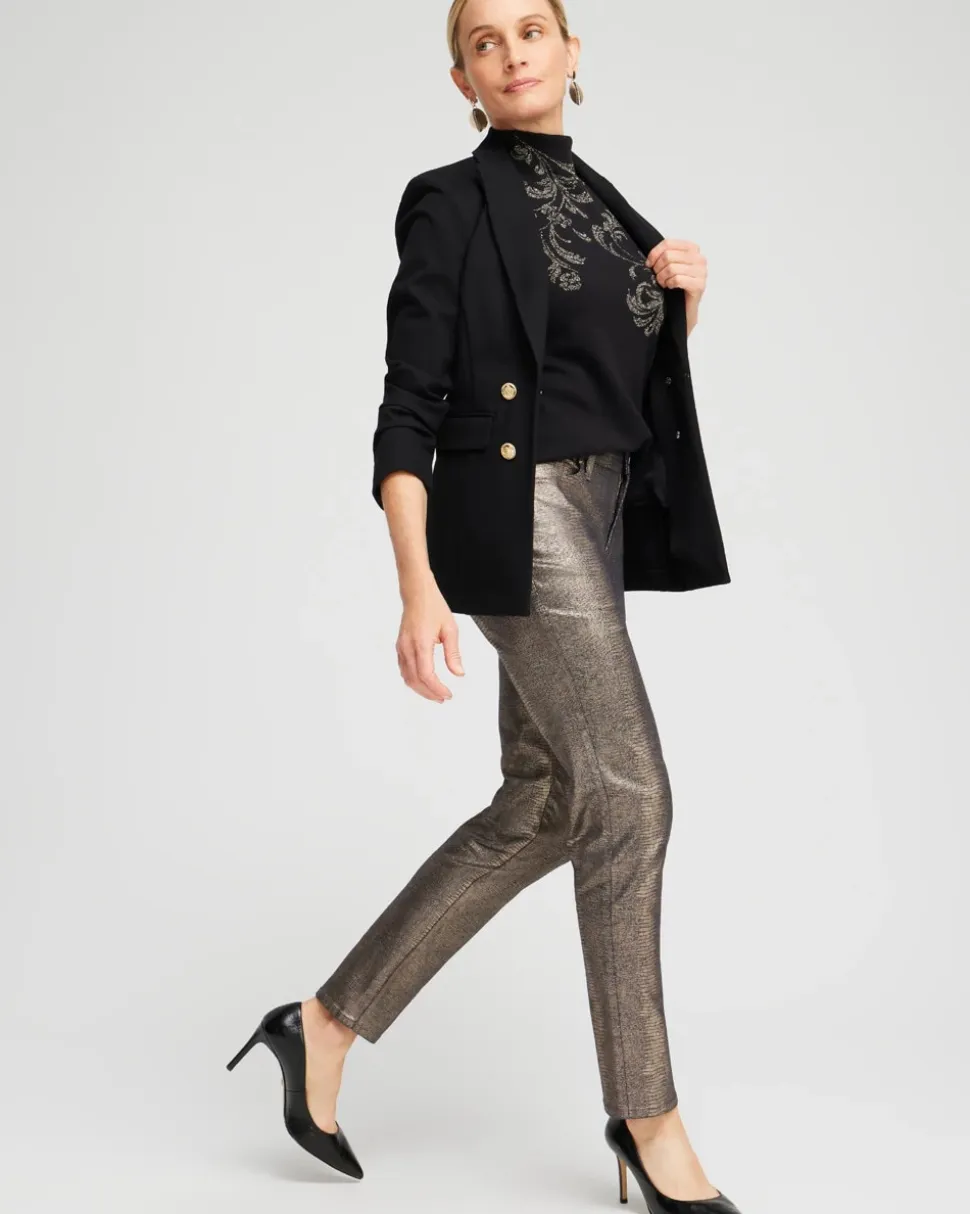 Girlfriend Coated Ankle Jeans