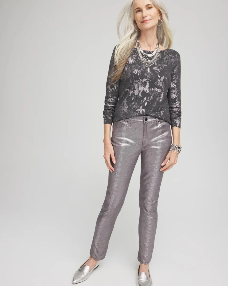 Girlfriend Coated Ankle Jeans