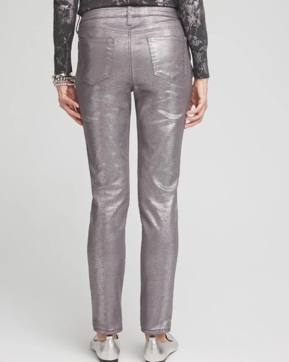 Girlfriend Coated Ankle Jeans