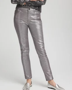 Girlfriend Coated Ankle Jeans