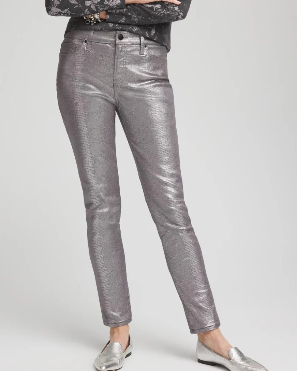 Girlfriend Coated Ankle Jeans
