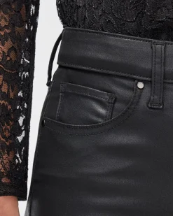 Girlfriend Coated Flare Jeans