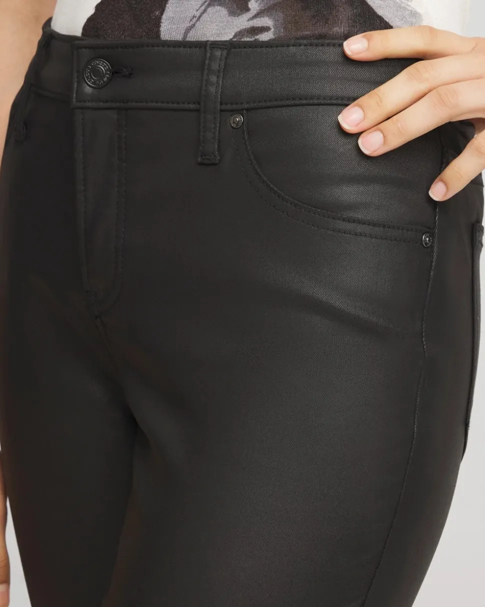 Girlfriend Coated Slim Leg Jeans