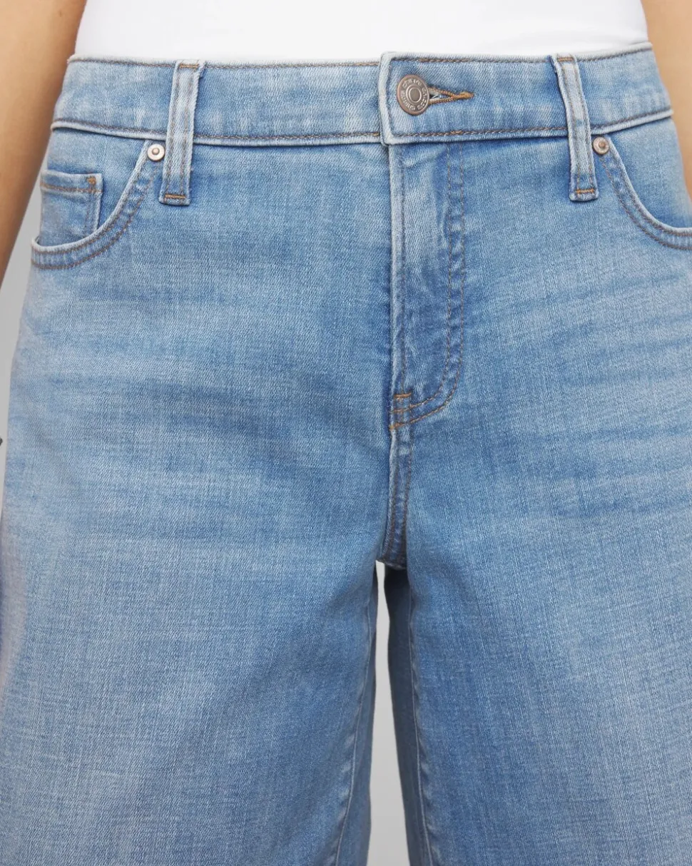 Girlfriend Cuffed Swing Denim Shorts