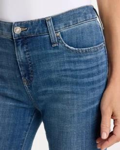 Girlfriend Frayed Flared Jeans